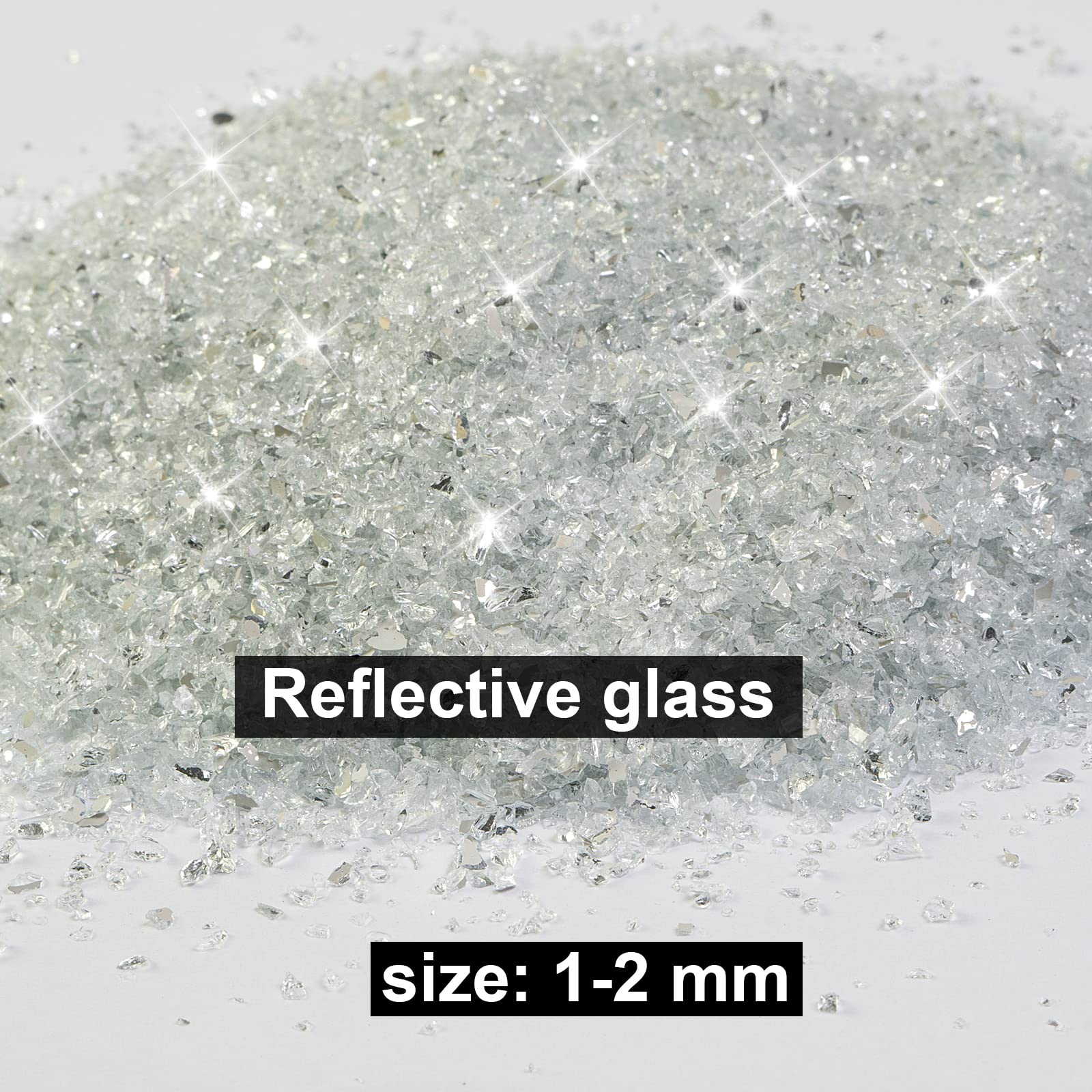 HappyFiller 1.3 LB Crushed Glass Sand Broken Mirror