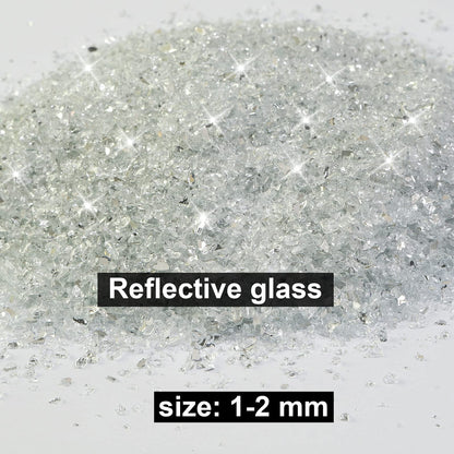 HappyFiller 1.3 LB Crushed Glass Sand Broken Mirror