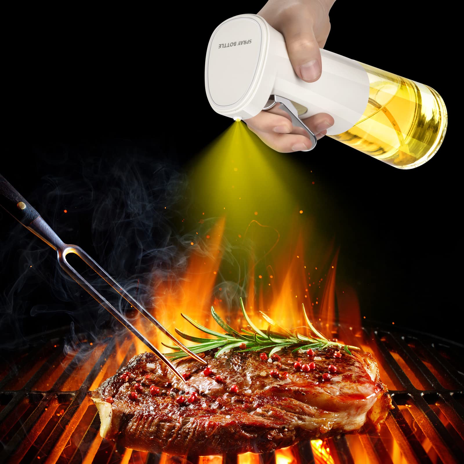 Oil Sprayer for Cooking, Oil Mister, 105ml Spray Bottle, Olive Oil Spray for Salad