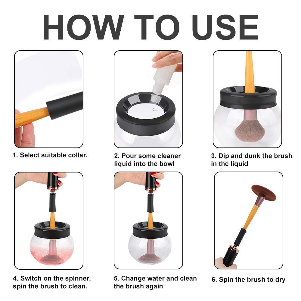 Premium Makeup Brush Cleaner Dryer Super-Fast Electric Brush