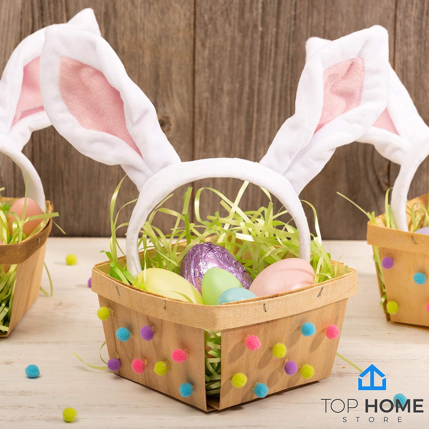 One Quart Wooden Gift Baskets (10 Pack); for Picking Fruit