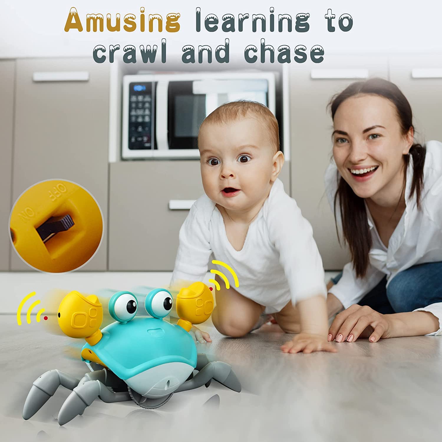 Sakiyrmai Baby Toys Gifts Crawling Crab Infant Toys