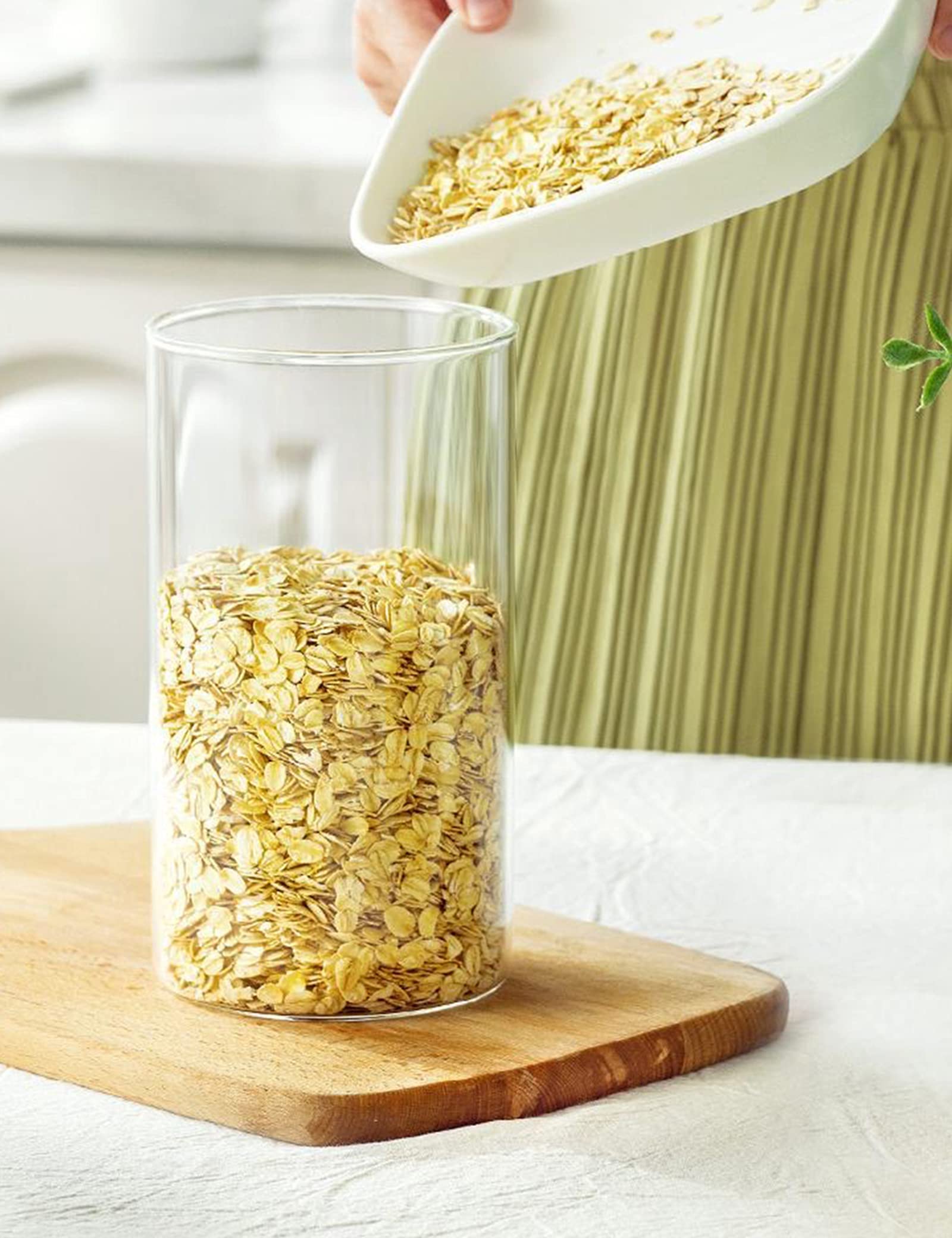 Emica Home Glass Storage Jars, Glass Kitchen Canisters Sets