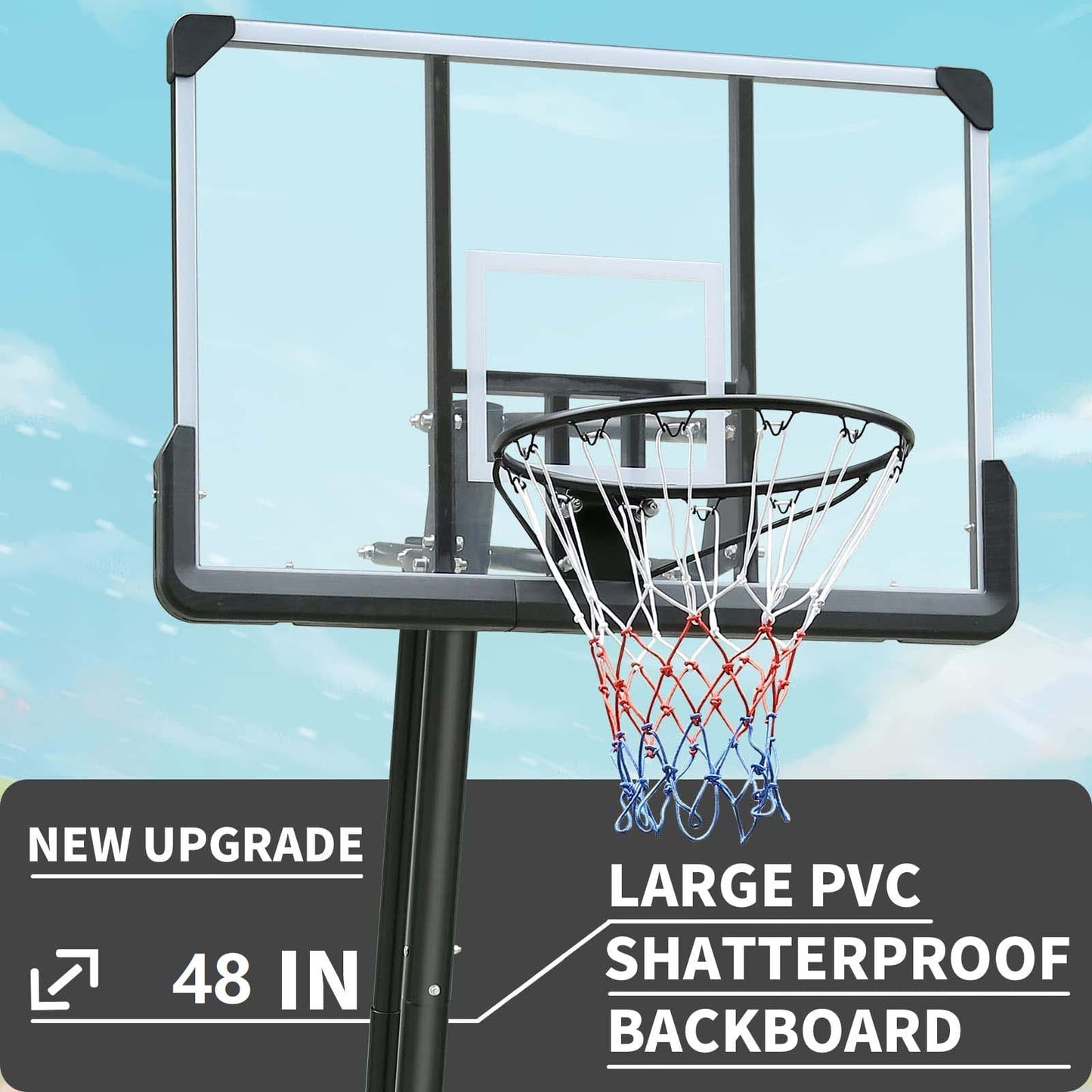 Vitalmeter Basketball Goal Hoop Portable Basketball