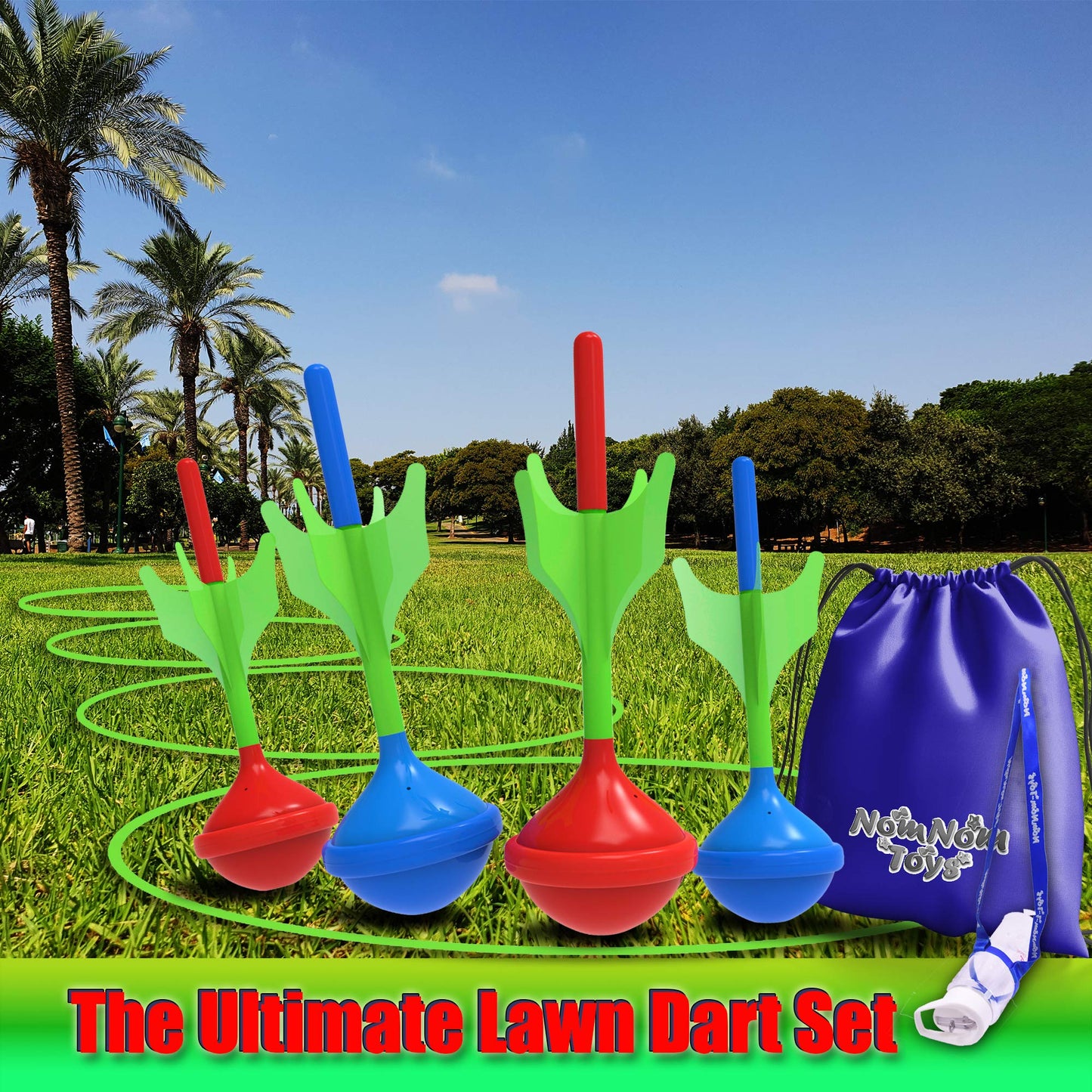 NOMNOM TOYS, Glow in The Dark Lawn Darts Game