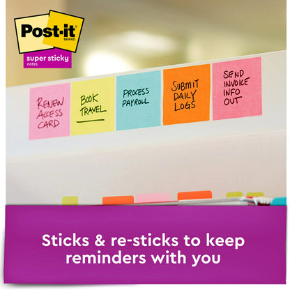 Post-it Super Sticky Notes, 3×3 in, 24 Pads/Pack, 70 Sheets/Pad