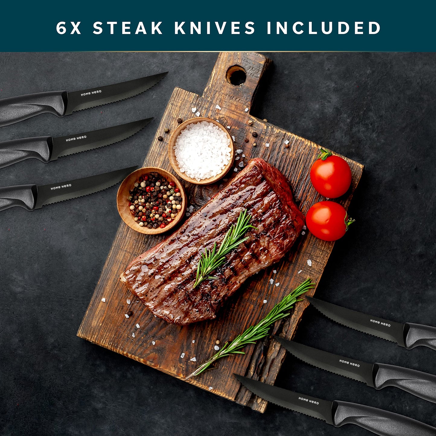 Home Hero Kitchen Knife Set, Steak Knife Set & Kitchen Utility Knives